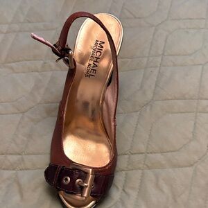 Michael Kors Chocolate Slingback Heels